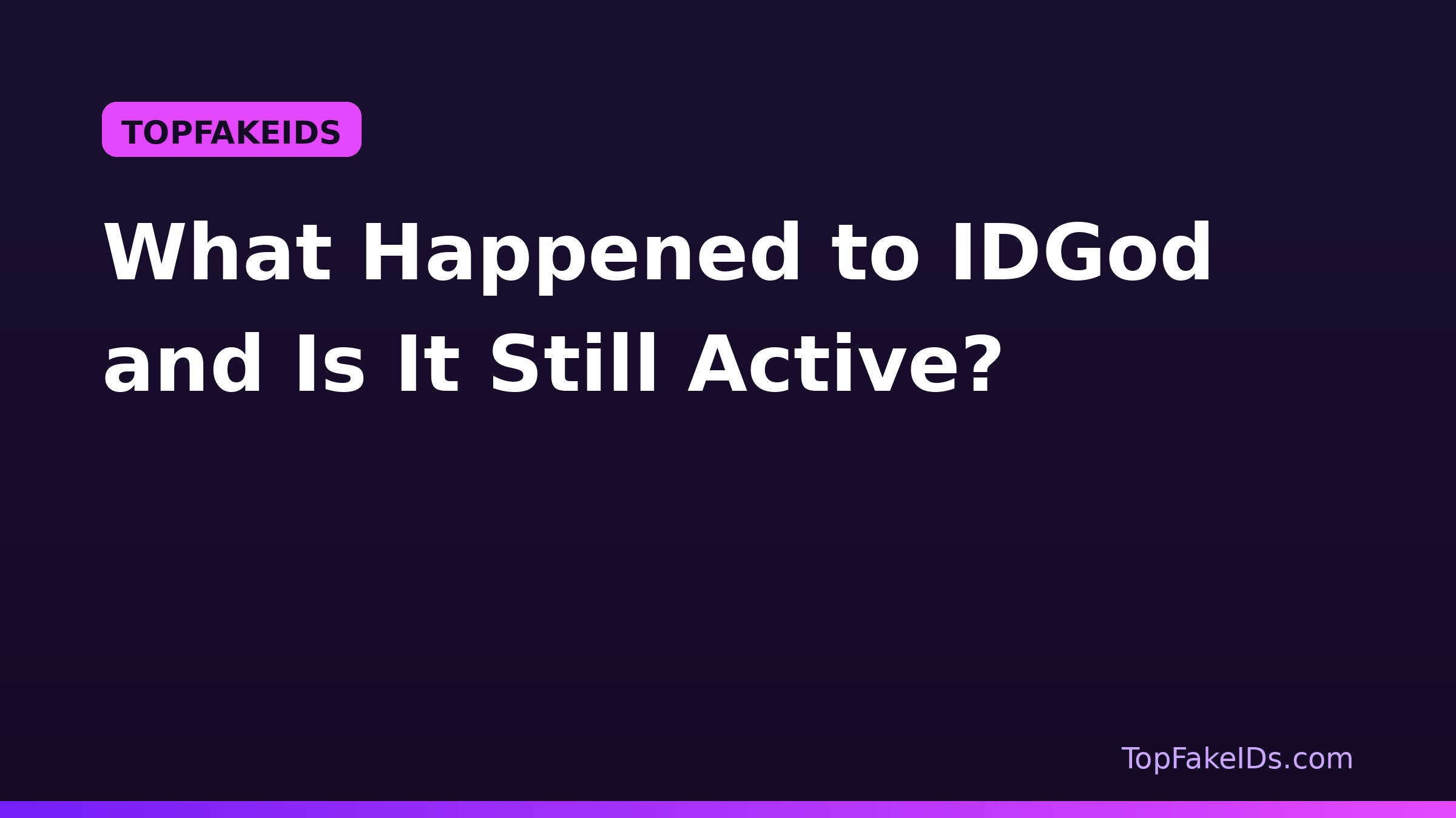 What Happened to IDGod (ID God) and Is It Still Active?