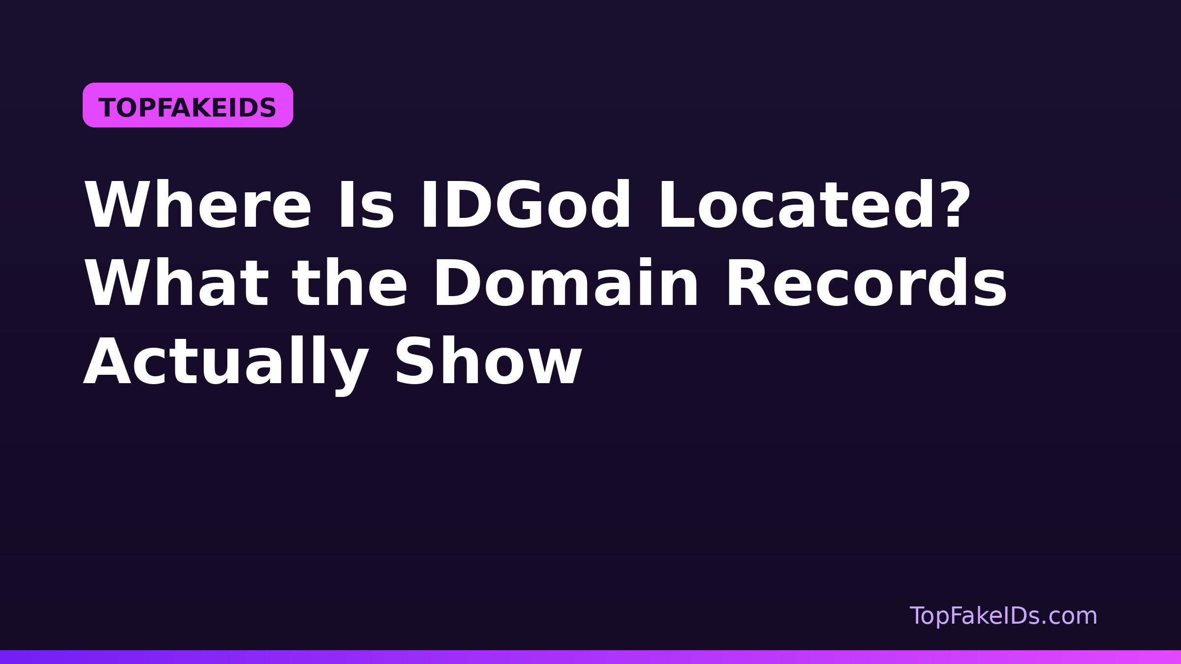 Where Is IDGod Located? IDGod.ph Is the Original and Real Website