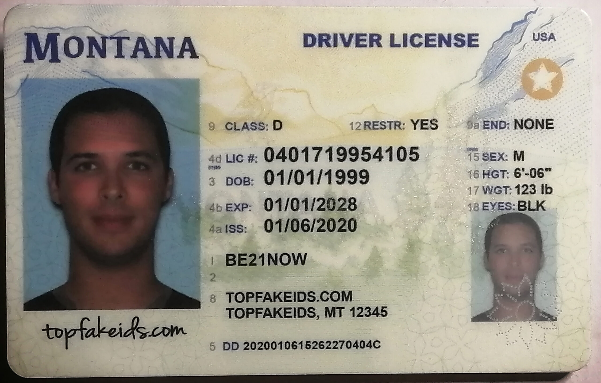fake driving license montana