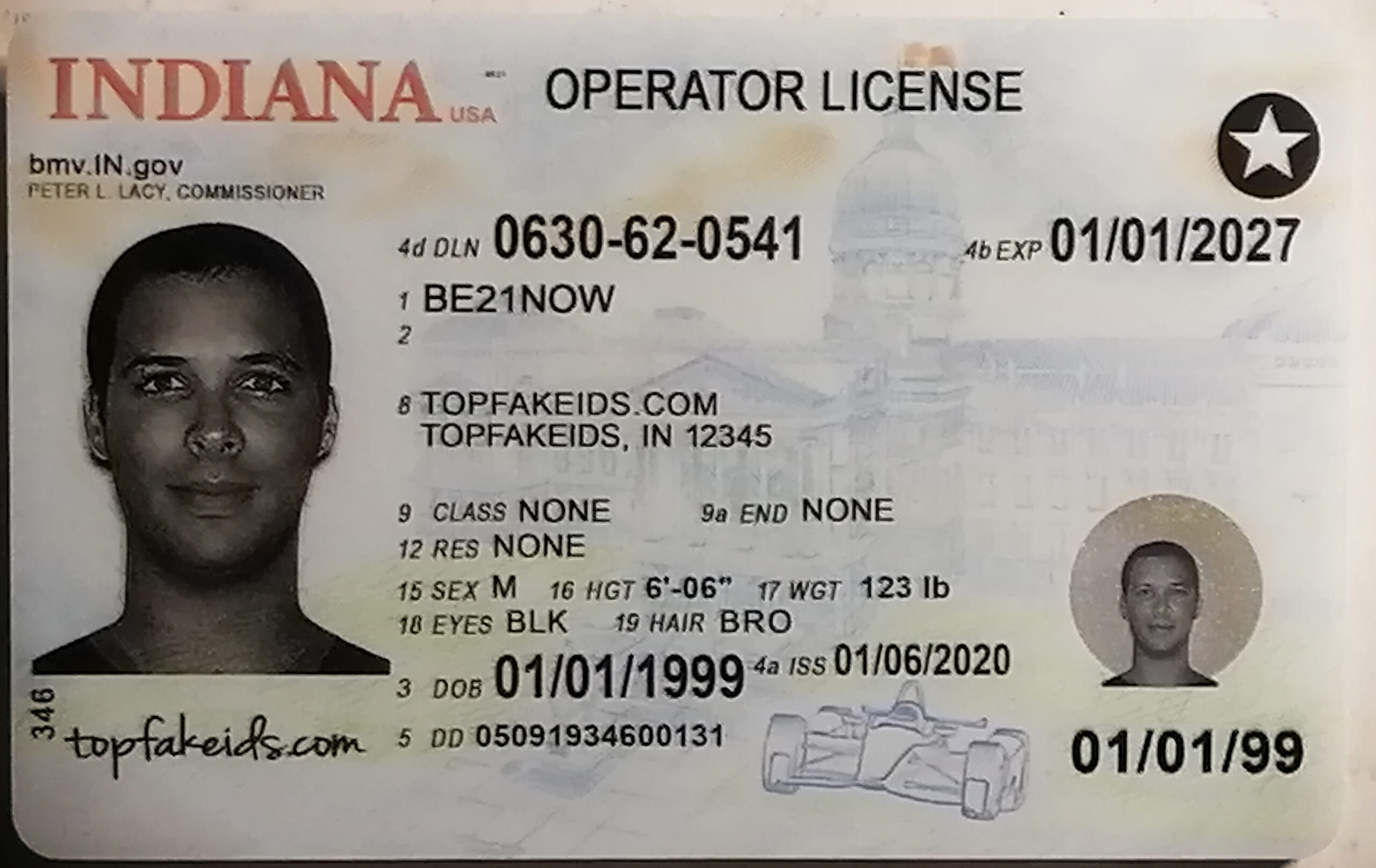 fake driving license indiana