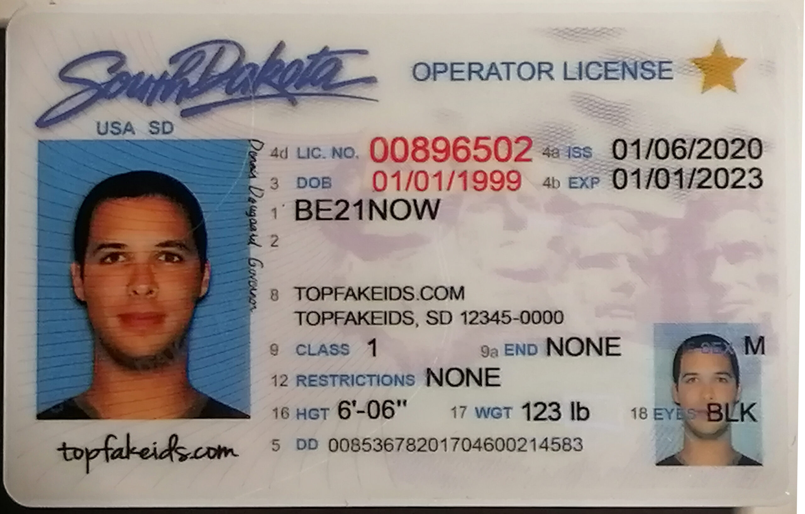 fake driving license south dakota
