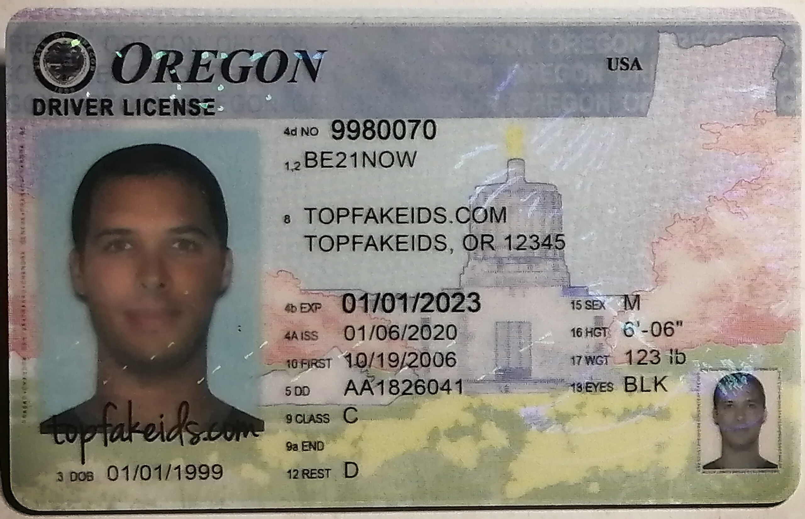 fake driving license oregon